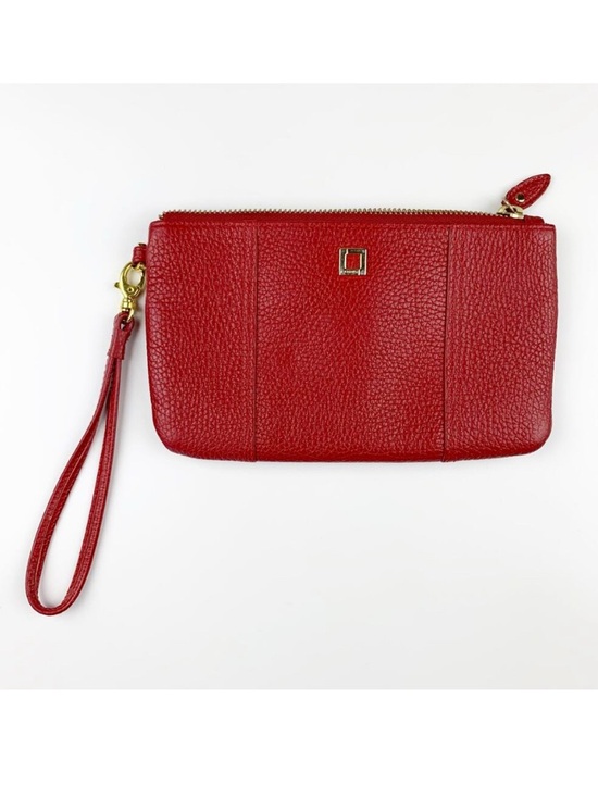 Lodis Handbags - Lodis Wristlet Small Bag Purse Red Leather Zipper